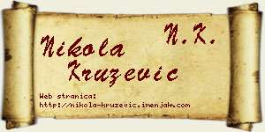 Nikola Kružević vizit kartica